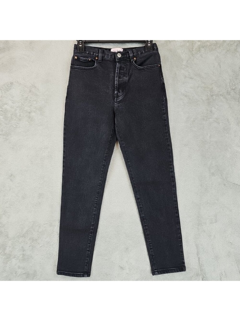 Cry Baby Jeans Womens 26 Gray Charcoal Wash High Rise Skinny Button Fly Denim
